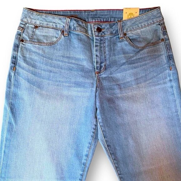 Talbots Womens Signature Boot Cut Jeans Sz 14 Blue Stretch Denim 32" Inseam - Picture 3 of 8